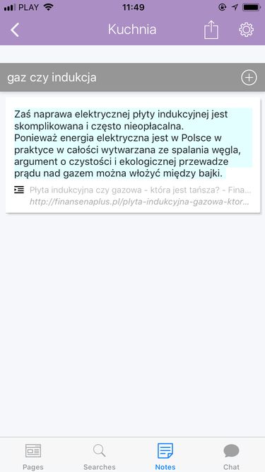 przykładowa notatka z wyszukiwania