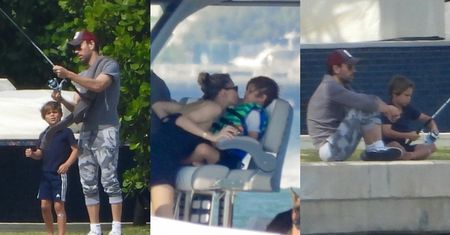 RZADKI WIDOK: Enrique Iglesias i Anna Kournikova byczą się z dziećmi i psem na jachcie