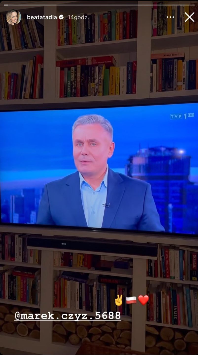 Beata Tadla wspiera Marka Czyża