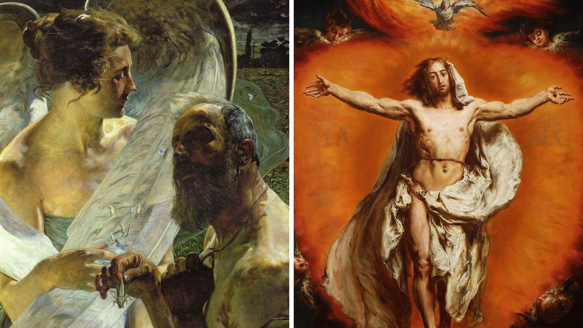 Wielkanoc na płótnie. Wiosna, motyle i pasikonik