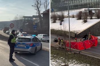 Motocyklista zdjął kask. Później uderzył w mur. Prokuratura o monitoringu