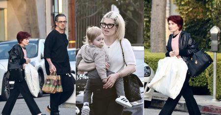 Odchudzona Sharon Osbourne uskutecznia shopping z Kelly, wnuczką i zięciem. Stylowa rodzinka?