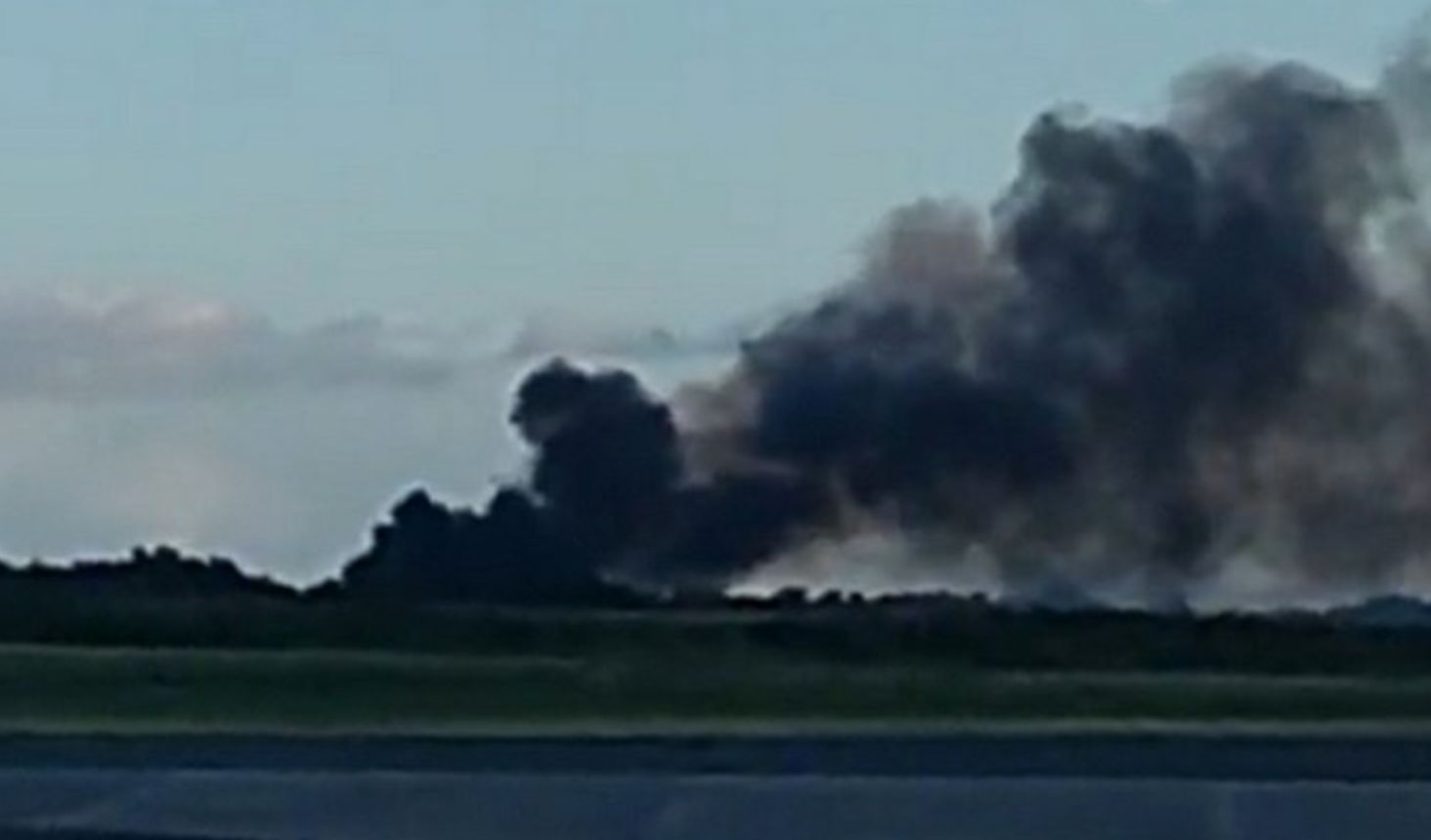 Miejsce katastrofy samolotu (Twitter)