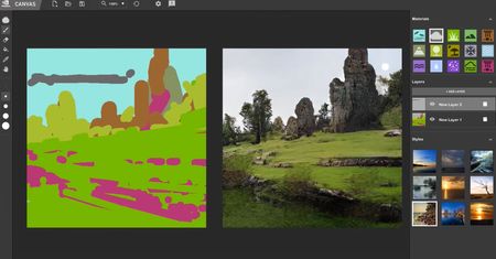 Nvidia Canvas do pobrania. SI zmieni bazgroły w realistyczne krajobrazy