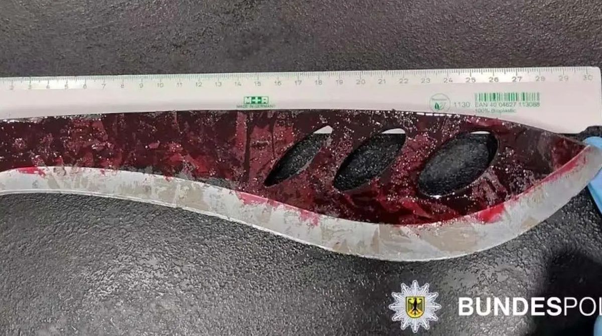 Polak zatrzymany w niemieckim pociągu. Miał przy sobie maczetę