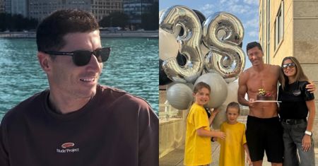 Pozbawiony koszulki Robert Lewandowski dziękuje za życzenia urodzinowe "w towarzystwie swoich ulubionych dziewczyn" (FOTO)