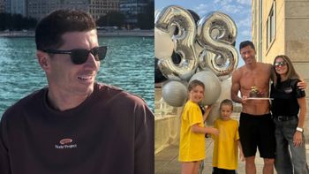Pozbawiony koszulki Robert Lewandowski dziękuje za życzenia urodzinowe "w towarzystwie swoich ulubionych dziewczyn" (FOTO)