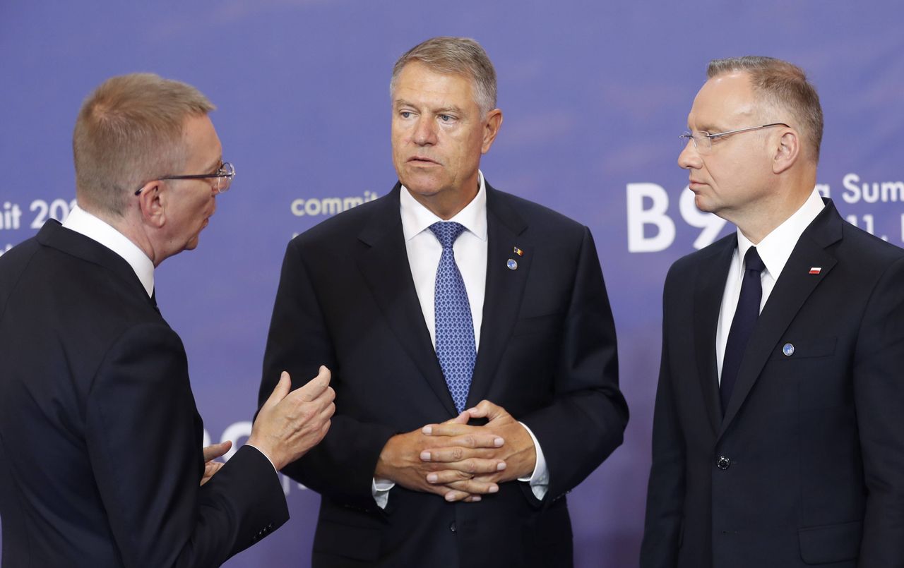 Edgars Rinkeviczs, Klaus Iohannis and Andrzej Duda