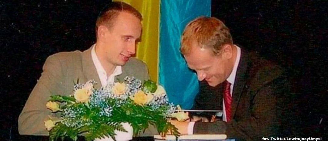 Janusz Kowalski i Donald Tusk, okolice 2005 roku