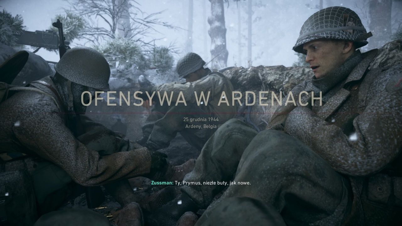 Call of Duty: WWII - początek misji Ofensywa w Ardenach