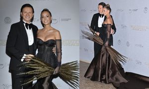 Małgorzata Rozenek-Majdan kradnie spojrzenia w sukni z gigantycznym trenem. Pozamiatała? (ZDJĘCIA)