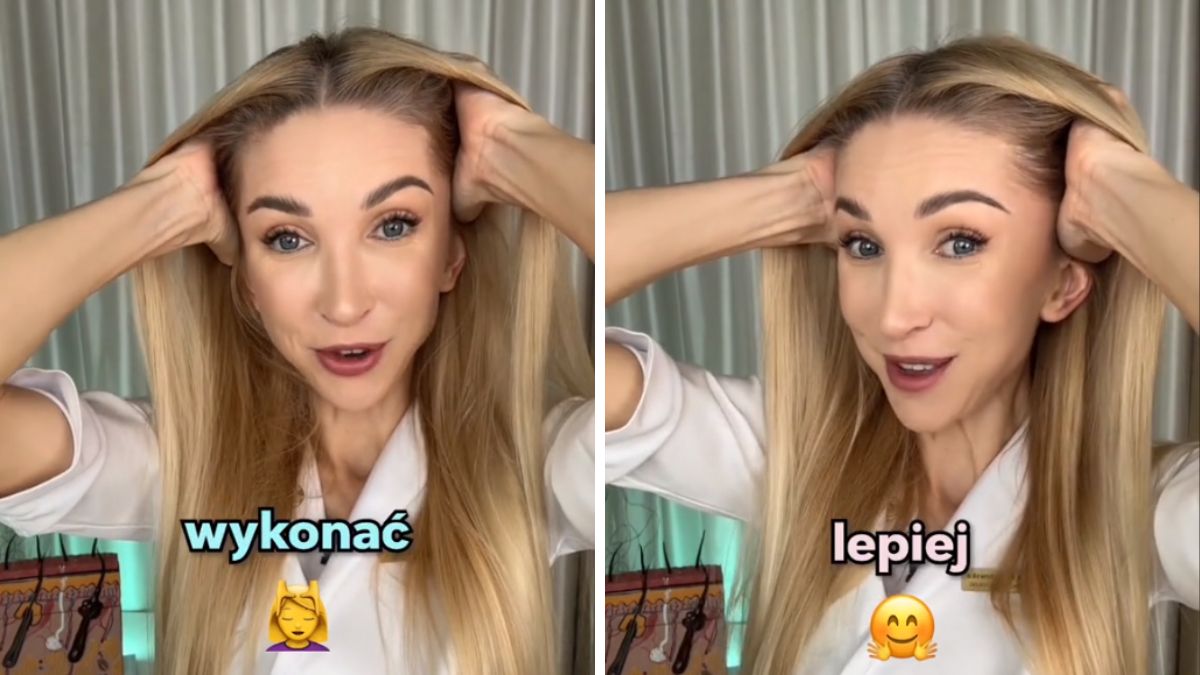 Masaż głowy na porost włosów.