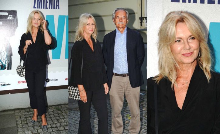 Grażyna Torbicka z mężem na premierze