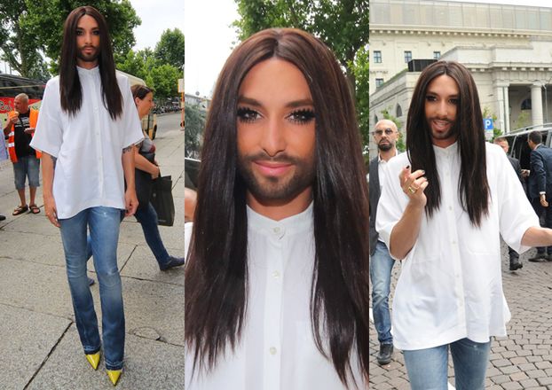 Conchita Wurst w (prawie) męskim stroju! (ZDJĘCIA)