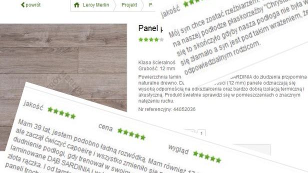 Sekretne życie paneli podłogowych, czyli magia komentarzy w markecie budowlanym 1