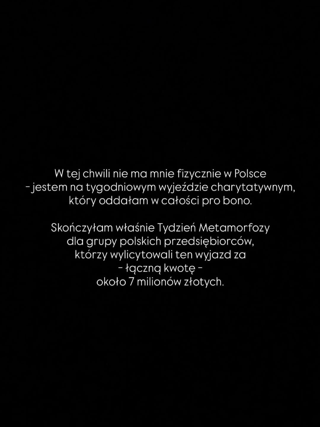 Instagramowa odezwa Ewy Chodakowskiej