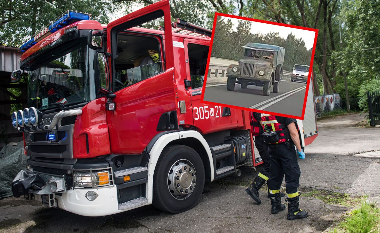 Nietypowe zdarzenie. Strażacy ścigali radziecką ciężarówkę