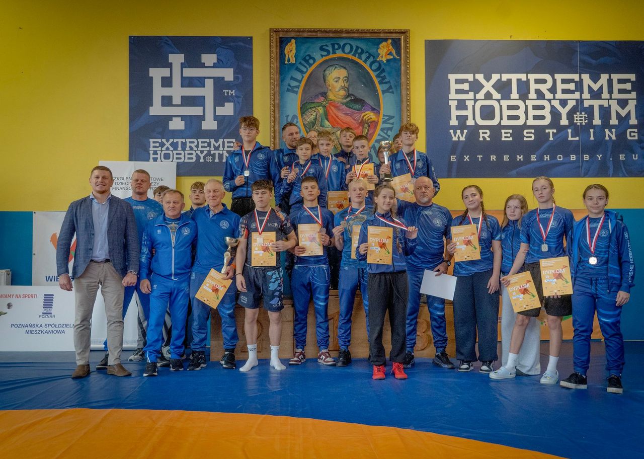 Młodzi zapaśnicy Sobieskiego Poznań z medalami na Międzywojewódzkich Mistrzostwach Młodzików