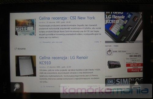 Cellna recenzja: HTC Touch HD 5