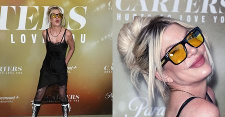 Tori Spelling chwali się szczupłą sylwetką na ściance. Gwiazda "Beverly Hills, 90210" zaprezentowała się w czarnej halce