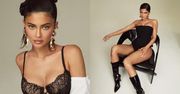 Kylie Jenner świeci koronkowym biustonoszem i bursztynową opalenizną w nowej sesji dla rosyjskiego "Elle" (ZDJĘCIA)