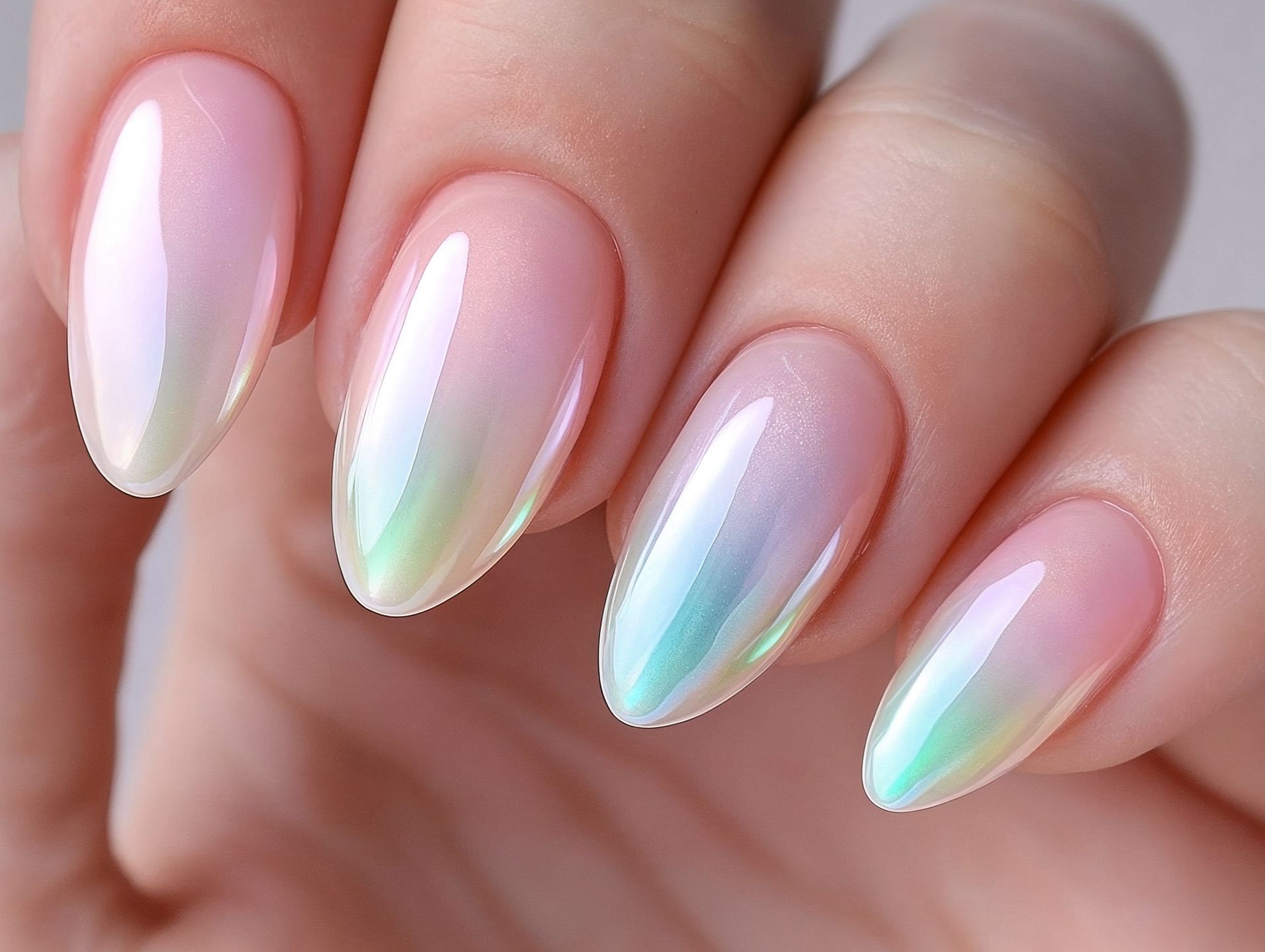 nails, nail art, pastel, ombre, glossy, iridescent, manicure, gradient, beauty, shimmer, soft, elegant, feminine, stylish, fashion, polished, subtle, hand, pearlescent, aesthetic, modern, artistic, chic, smooth, multicolor, reflective, trendy, creative, light tones, delicate, spring, summer, luxurious, beauty trends, nail design.