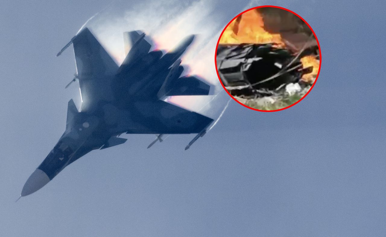 Bombowiec Su-34 spadł przy granicy z Ukrainą w obwodzie briańskim