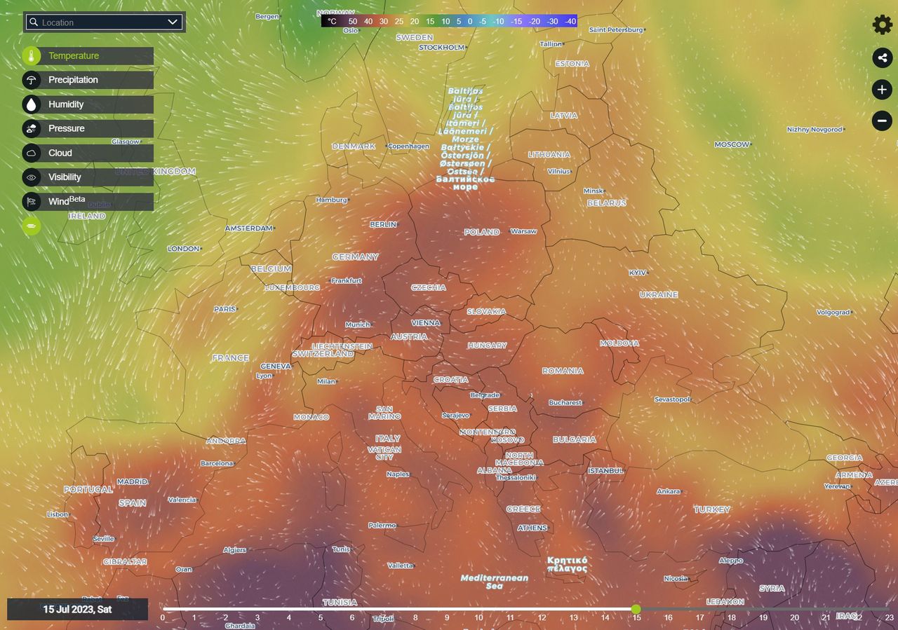 Rozkład temperatur na świecie