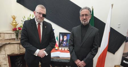 Grzegorz Braun z wizytą w ambasadzie Iranu. To napisał