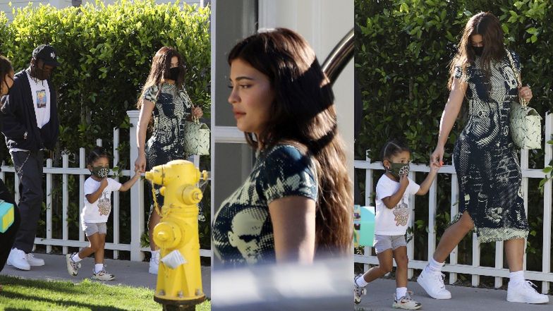 Kylie Jenner spaceruje z Travisem Scottem i Stormi