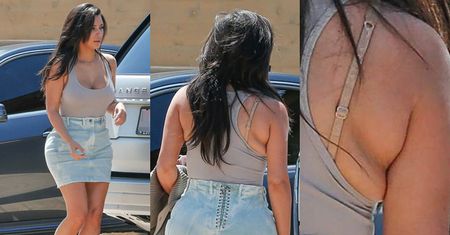 Tak wyglądają plecy Kim Kardashian w obcisłym topie (ZDJĘCIA)