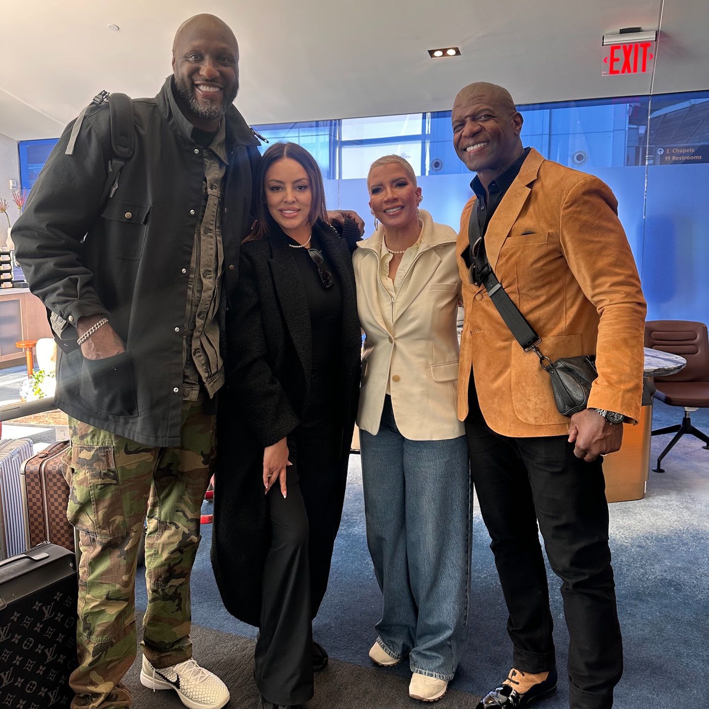 Lamar Odom, Rachel Bradley, Rebecca King Crews i Terry Crews, 