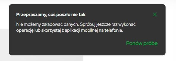 Błąd po zalogowaniu do VeloBanku