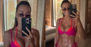 Strzaskana na mahoń Małgorzata Rozenek w neonowym bikini nadaje z Turcji. Widzicie te mięśnie? (ZDJĘCIA)