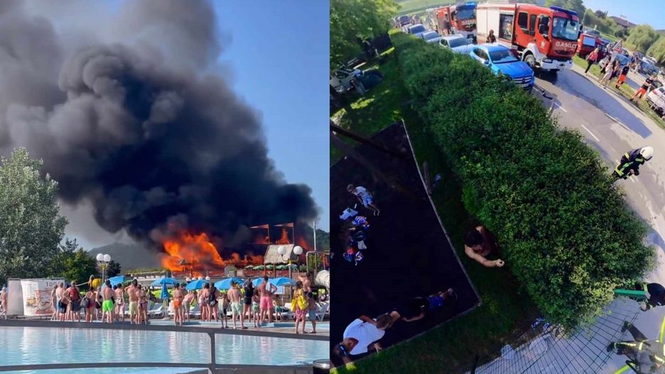 Pożar w aquaparku wyglądał bardzo niebezpiecznie