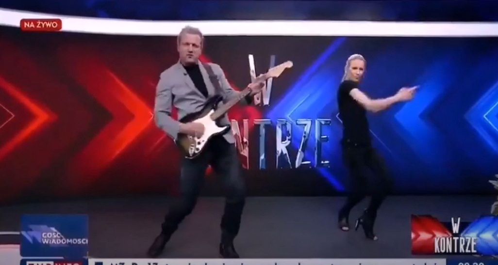 Jarosław Jakimowicz i Magdalena Ogórek w TVP Info (screen)