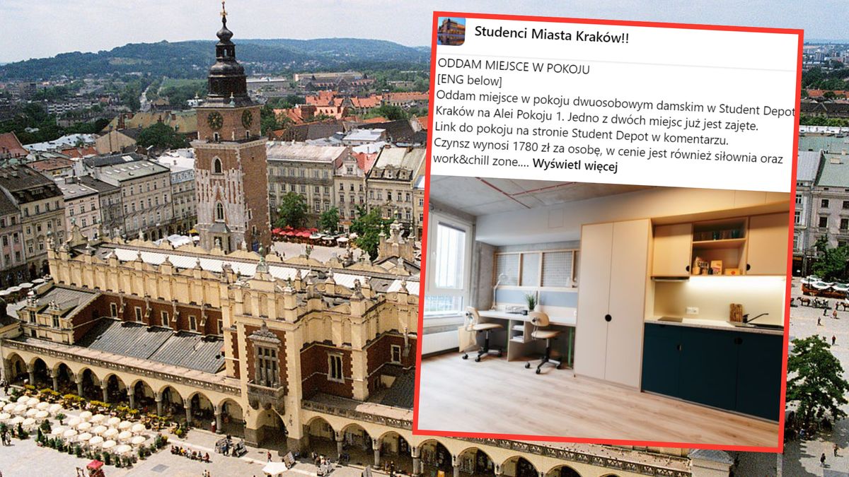 Taka cena za miejsce w prywatnym akademiku w Krakowie