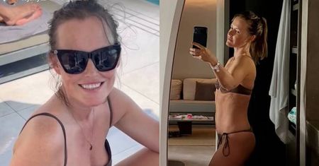 Olga Frycz w bikini chwali się formą po porodzie. "NA WCIĄGNIĘTYM SPOKO" (ZDJĘCIA)