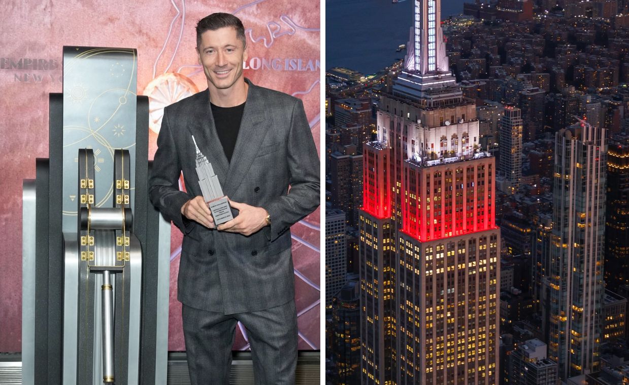 Empire State Building w polskich barwach. Rozświetlił go Lewandowski