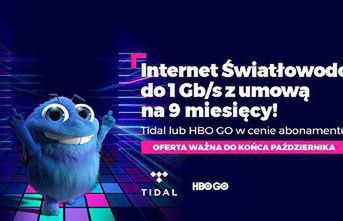 Netia z promocyjną ofertą „Światłowód z Tidal lub HBO GO”