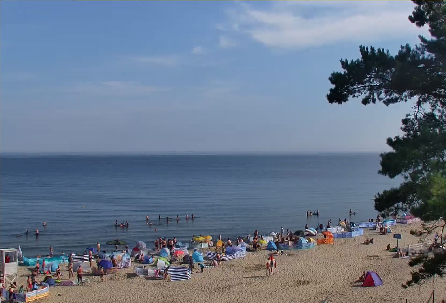 Plaża w Stegnie o godzinie 9:00