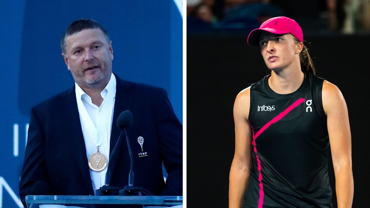 Na zdjęciu: Jewgienij Kafielnikow i Iga Świątek