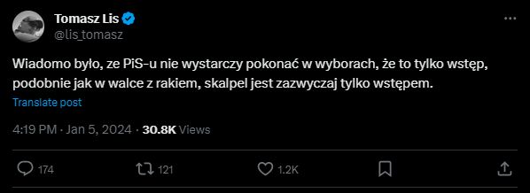 Wpis Tomasza Lisa
