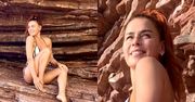 Wakacyjna Natasza Urbańska w bikini pręży smukłe ciało na skałach. Internauci: "Cudna ta nimfa"