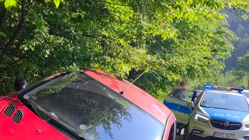 Ucieczka przed policją skończyła się na przydrożnej skarpie