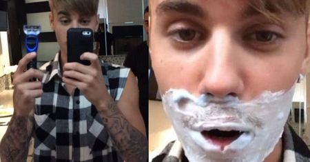 Justin ZGOLIŁ WĄSY! (FOTO + WIDEO)
