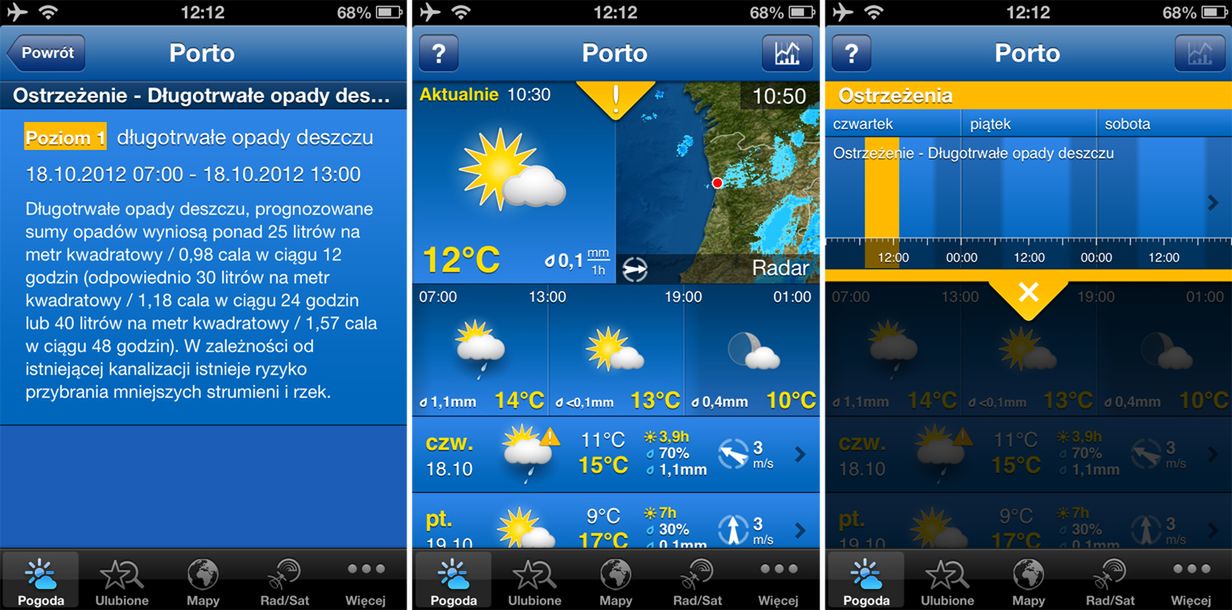 Znacząca aktualizacja WeatherPro na iPhone'a 3
