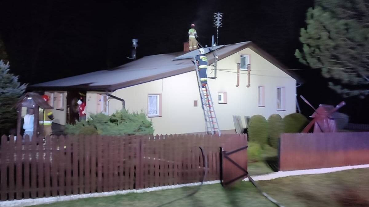 Pożar domu w Wojciechowie-Kolonii Pierwszej
