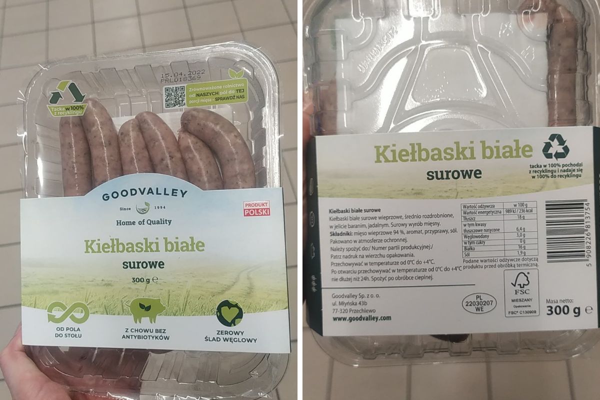 Goodvalley Kiełbaski białe surowe