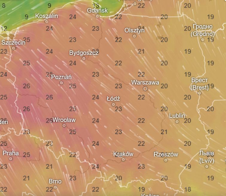 Pogoda w dniu 30 kwietnia